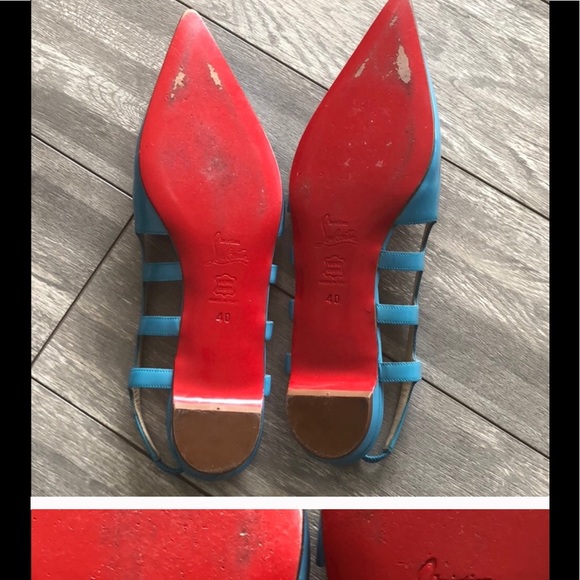 Christian Loubutin Patent Cage Flats - Picture 3 of 6